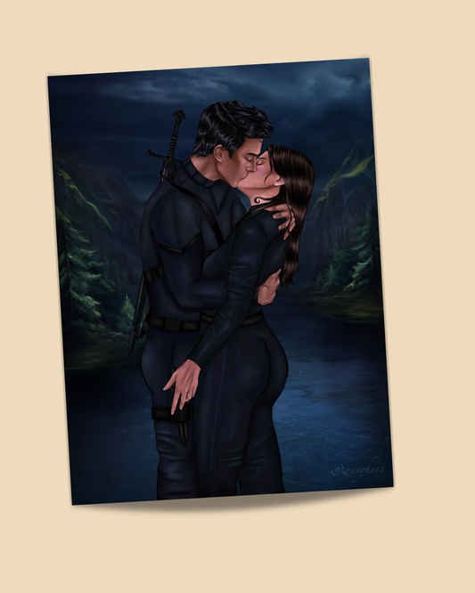 Bridger + Vega kiss character art